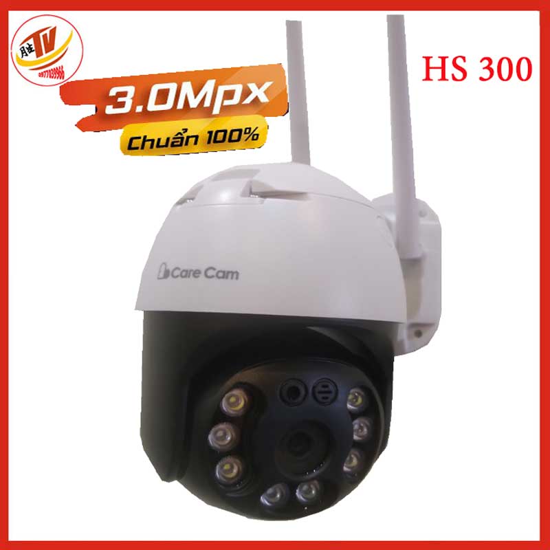 [kèm thẻ 32gb 64gb] camera giám sát ngoài trời carcam care cam HS300 độ phân giải 3.0 siêu nét