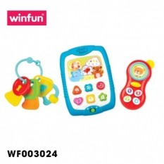 Set 3 món đồ chơi điện thoại, Ipad kèm chìa khóa gặm nướu Winfun 3024