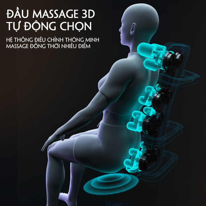 Ghế massage toàn thân cao cấp công nghệ Nhật Bản, ghế massage công nghệ mới kèm màn hình LCD Tiếng...