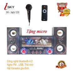 Dàn âm thanh tại nhà – loa vi tính hát karaoke có kết nối Bluetooth USB Isky – SK345/SK335U siêu bass hai kênh 2.1 Tặng kèm mic hát -Loa giá rẻ-loa chất lượng- INZEC