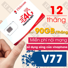 SIM 4G vinaphone itelecom Tặng 90GB/Tháng MAY V77 Itelecom + Miễn phí cuộc gọi