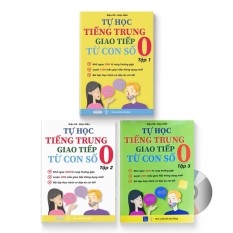 [HCM]Sách – Combo: Tự Học Tiếng Trung Giao Tiếp Từ Con Số 0 Tập 1 & 2 & 3 + DVD quà tặng