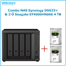 [Khuyến Mãi Combo] Thiết bị lưu trữ NAS Synology DS923+ và 2 Ổ cứng Seagate ST4000VN006 4 TB
