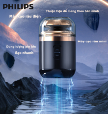 Philips Máy cạo râu mini cao cấp hàng chính hãng, lưỡi dao tự mài, nhỏ gọn mang đi du lịch