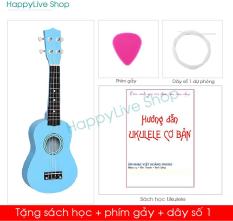 Đàn Ukulele Soprano Gỗ (cần gỗ) – Tặng sách học + phím gảy + dây dự phòng – HappyLive Shop