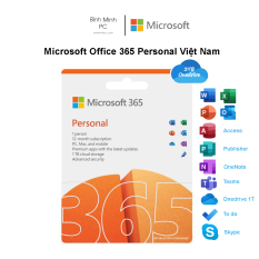Phần Mềm Microsoft 365 Personal | Key Điện Tử | 01 Người Dùng | 05 Thiết Bị | 1000GB Onedrive | 01 Năm