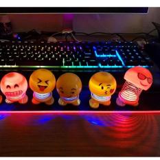 (Có Đèn)Emoji lò xo thú nhún loại có đèn nhấp nháy 7 màu siêu đẹp