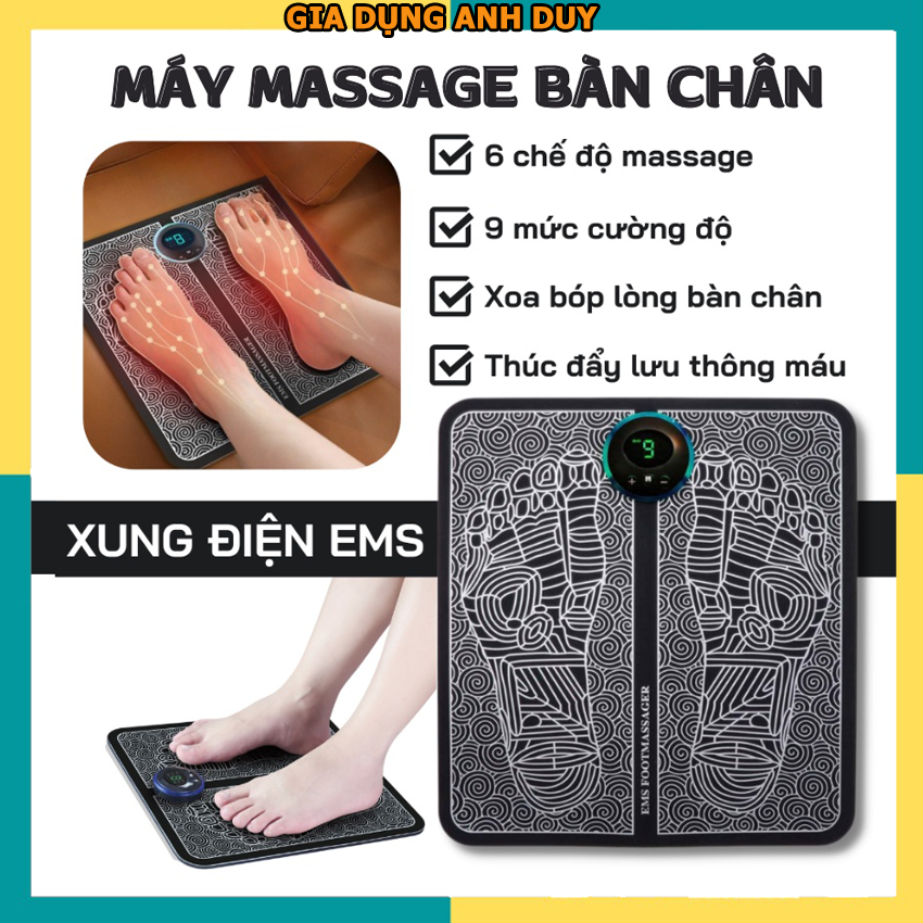 Máy massage ,Thảm massage chân EMS CÓ MÀN HÌNH HIỂN THỊ giúp lưu thông, giảm đau mỏi chân , làm...