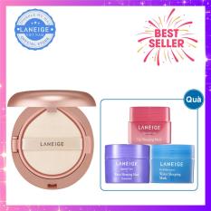 Kem phấn nền 2 lần che phủ Laneige Layering Cover Cushion & Concealing Base (14g + 2.5g) kèm quà tặng bộ 3 mặt nạ ngủ