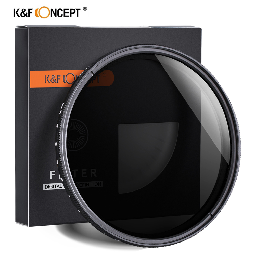 K&F Concept Professional 37/40.5/43/46/49/52/55/58/62/67/72/77/82mm Fader Variable Neutral Density Adjustable ND Filter ND2 to ND400 for Nikon D5300 D5200 D5100 D3300...
