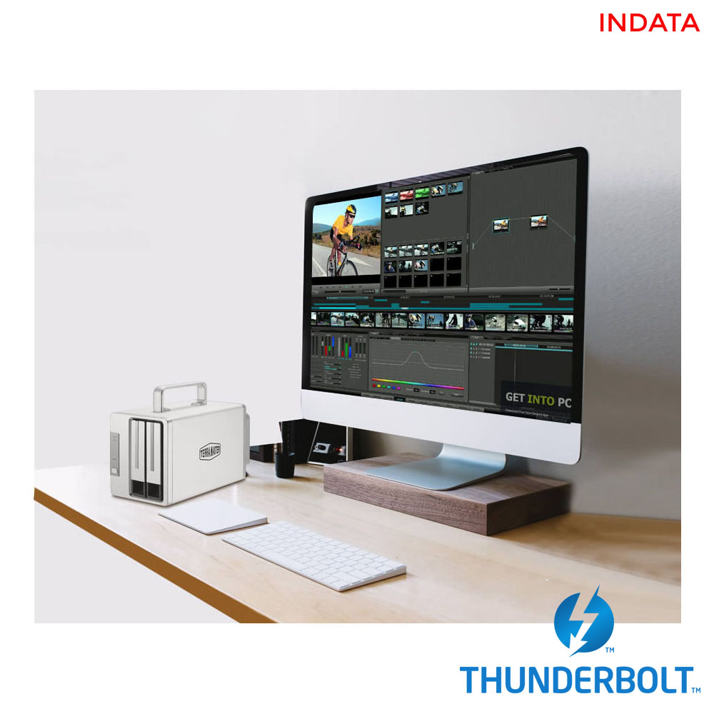 Bộ lưu trữ DAS TerraMaster TD2 Thunderbolt 3, 40Gbps, chuyên dụng cho lưu trữ và xử lý video, 2 khay...