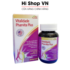 Viên uống vitamin tổng hợp Vitalidade Pharvita Plus bồi bổ cơ thể, tăng cường sức đề kháng – Chai 30 viên