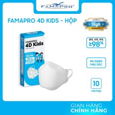 Khẩu trang 4D KIDS (kf94) Famapro 3 lớp kháng khuẩn cao cấp (10 cái / Hộp)