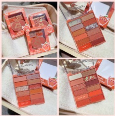 Phấn mắt 12 ô iMan Just Peachy nhủ kim tuyến kèm má hồng