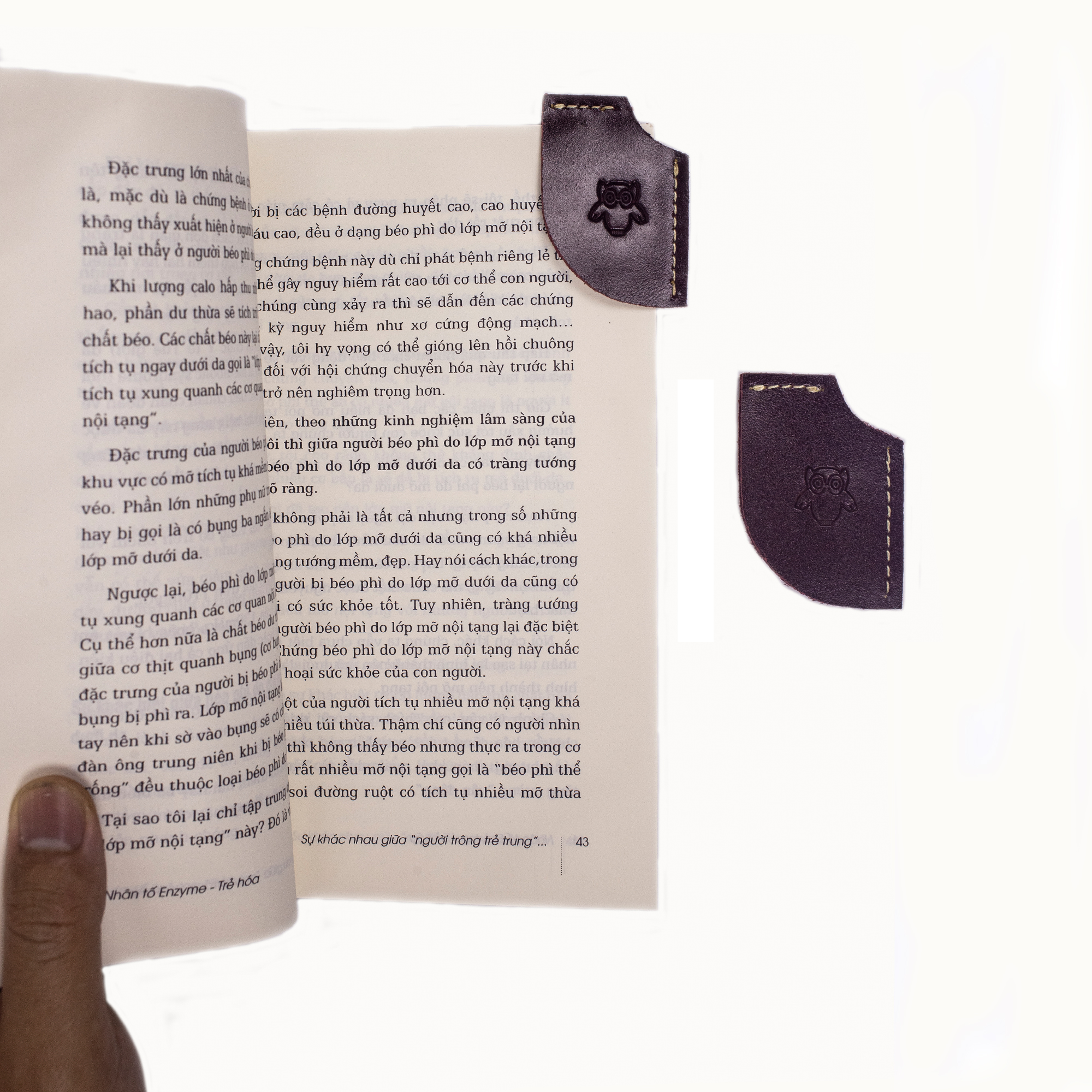 Bookmark-đánh dấu trang sách vở P102, lưu sách da bò thật cho những người ham đọc sách
