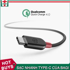 Dây sạc USB Type C hỗ trợ sạc nhanh Qualcomm Quick Charge cho Samsung Galaxy Note 8/ S8/ S8 Plus 9/ 9 Plus và các máy có cổng Type-C – Hàng Bagi Việt Nam