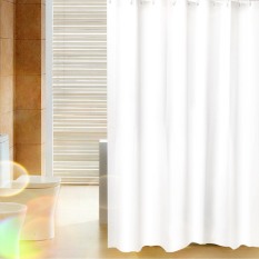 Rèm phòng tắm nhựa PEVA chống thấm nước 1.8m x 1.8m cao kèm 12 móc – trắng trơn