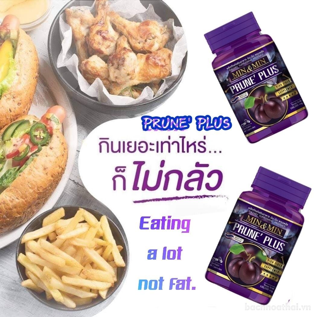 vıên uốnǥ tan mỡ bụnǥ không gây mệt Min & Min Prune Plus Thái Lan