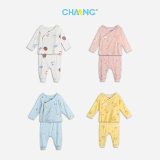 [CHAANG] Bộ dài cúc chéo sơ sinh Pool Chaang