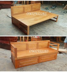 Ghế giường ghế Sofa giường gỗ sồi cau cao 40cm
