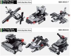 Hộp lẻ lắp ráp Máy bay trực thăng và Trực thăng tấn công 3in1 Lele Brother 8523 đồ chơi lego lego city lego xe tăng lego ninjago lego giá rẻ lego among us máy máy bay hộp lego xe đồ chơi xe máy my kingdom đồ chơi lắp ráp