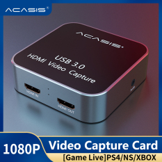 ACASIS USB3.0 HDMI Video Capture Card HDMI to USB HD Game Record 1080P 60FPS Live Streaming Support OBS Studio Windows Mac Linux Share to Twitch Youtube Hitbox ezcap261