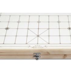 Bàn cờ gỗ thông loại gấp kèm quân cờ nhựa
