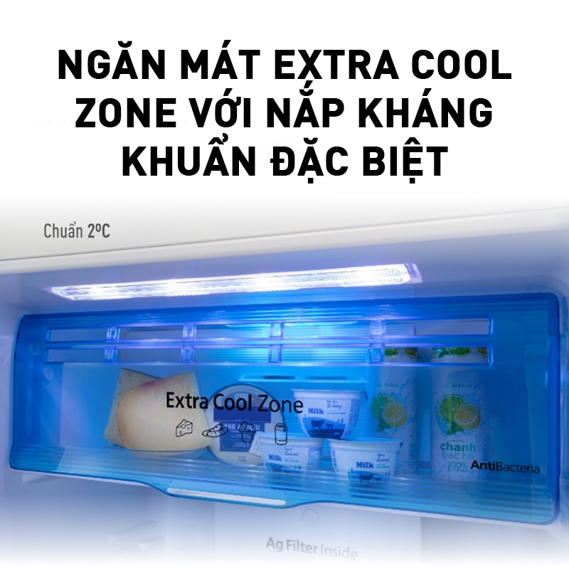 [Trả góp 0%] Tủ lạnh 2 cánh Panasonic 326 lít NR-TL351GPKV - Lấy nước ngoài - Làm đá siêu tốc...
