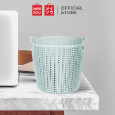 Thùng đựng đồ Miniso hình tròn (Xanh)