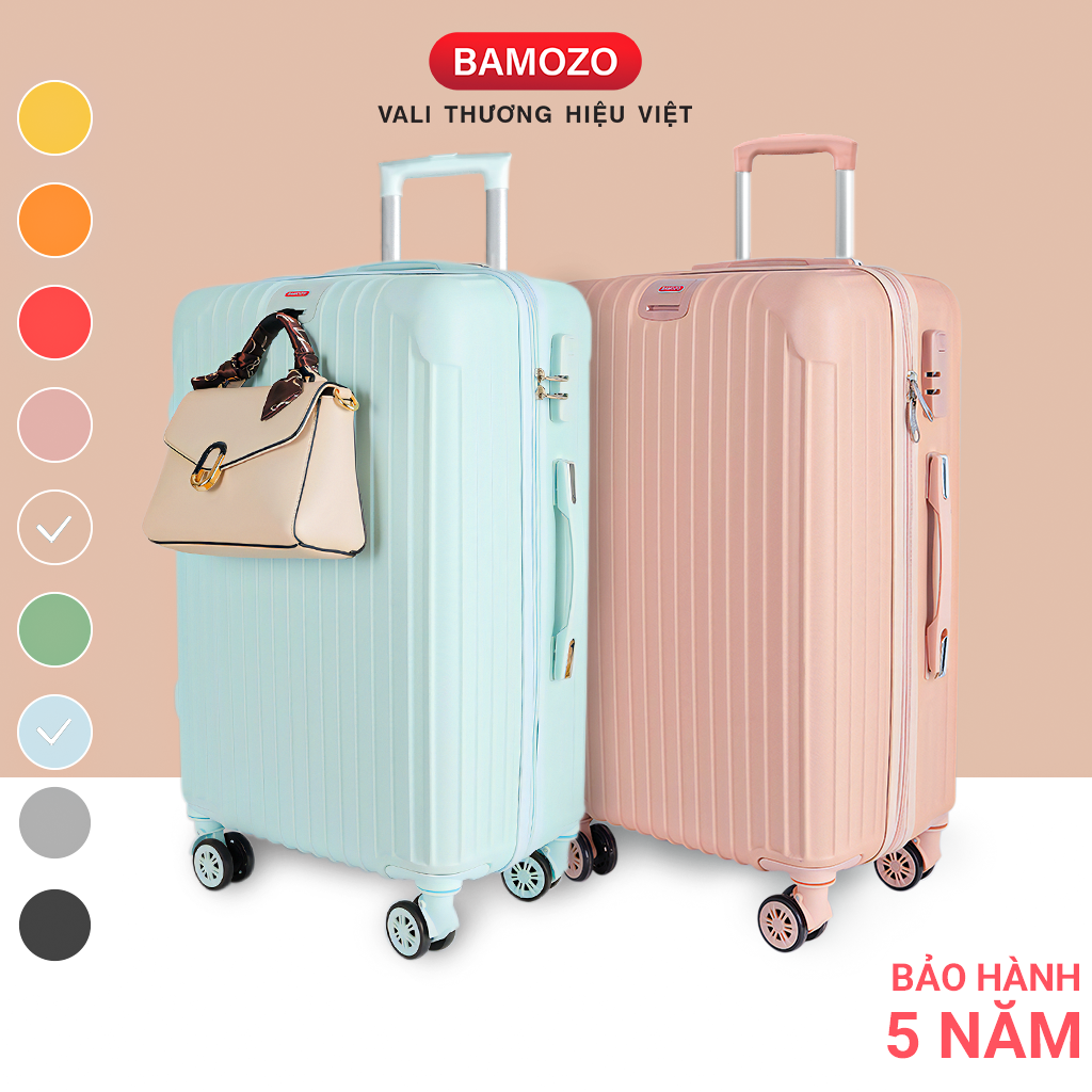 vali kéo du lịch nhựa Bamozo 8801 20inch 24inch va li Bảo hành 5 năm