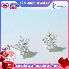 Bông tai bông tuyết thời trang trẻ trung bạc S925 Italy B2419 – Bảo Ngọc Jewelry