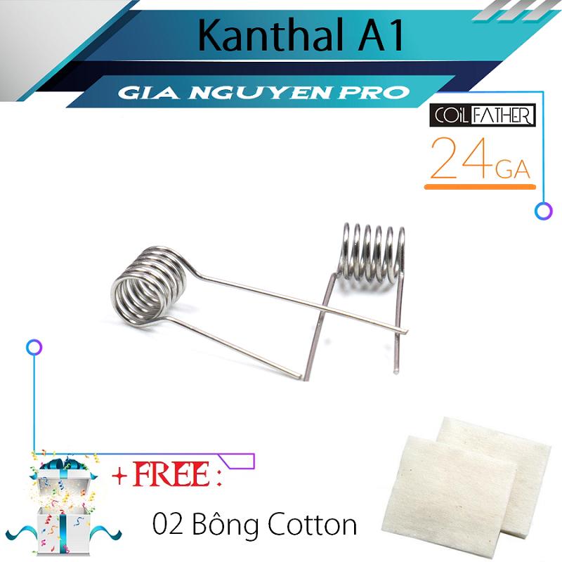 COIL-FATHER - Combo 02 Coil BASIC KANTHAL A1 Build Sẵn + Tặng 02 Bông