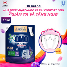 [Dự kiến giao hàng ở HCM bị chậm do dịch] – Nước giặt OMO Matic chuyên dụng Cửa Trước Lavender Khử Mùi Thư Thái 3.6kg