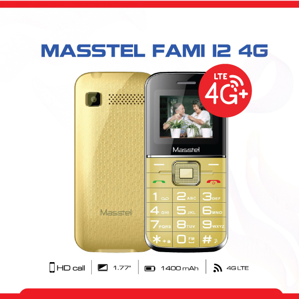 Điện Thoại Masstel Fami 12 (4G) Hàng Mới Nguyên Hộp - Bảo Hành Chính Hãng
