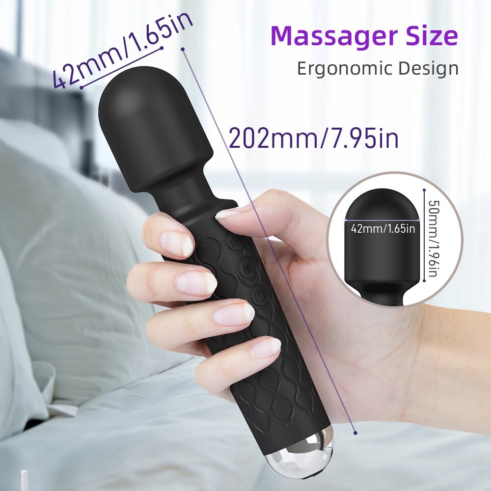 Máy massage 20 chế độ cầm tay, máy mát xa 20 chế độ 8 tần số rung máy massage cổ...