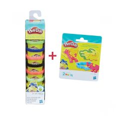 Ống bột nặn 10 màu tặng E0801 Bộ Playdoh đầu đời PLAYDOH CB22037-E0801
