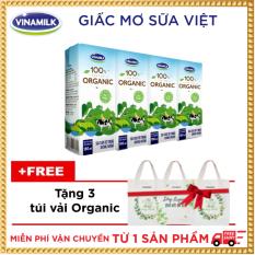 Bộ 36 hộp Sữa tươi Vinamilk 100% Organic 180ml_Tặng 3 túi vải Organic