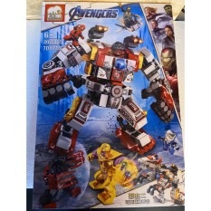 Bộ lego xếp hình Avengcrs 708 chi tiết (mã JX 60025), thử thách tính kiên trì, kiên nhẫn của các bé