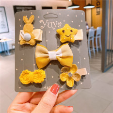 Set 5 kẹp tóc xinh xắn dễ thương phong cách Hàn Quốc cho bé yêu D14