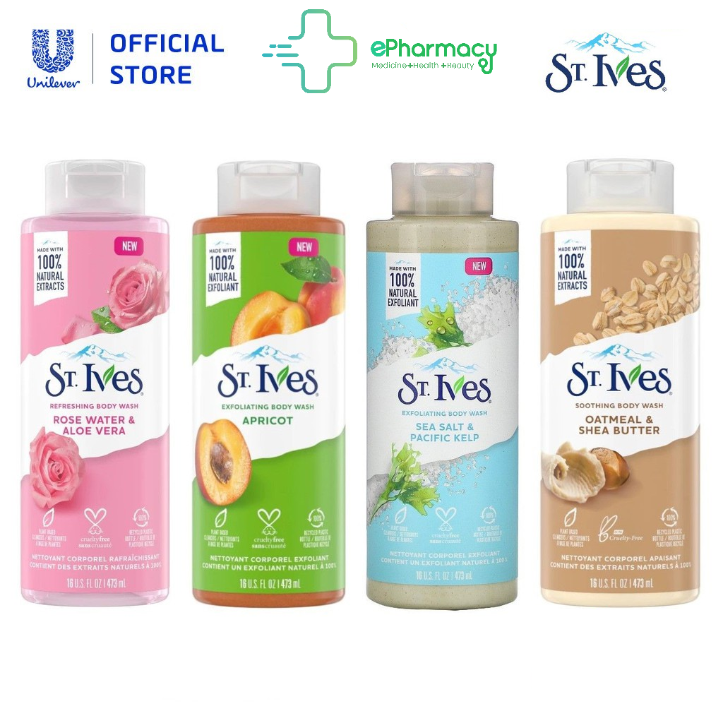 Sữa Tắm St.Ives – Sữa Tắm Tẩy Tế Bào Chết Dịu Nhẹ Dưỡng Da St. Ives 473ml