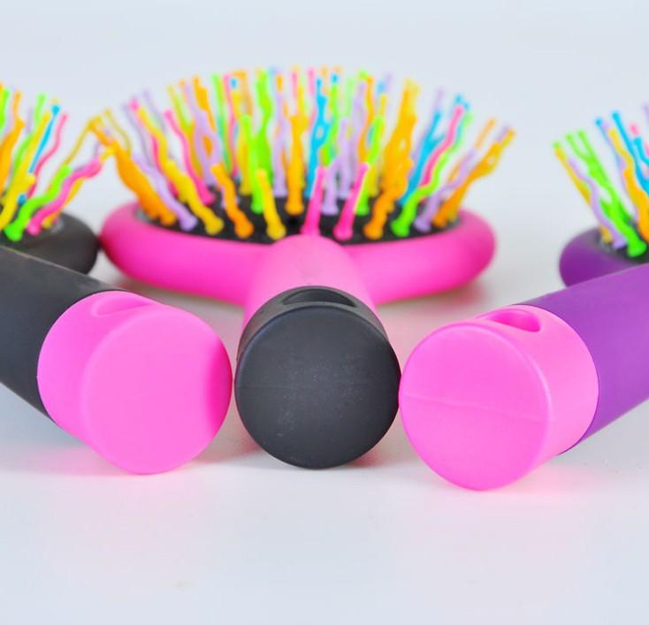 Lược chải rainbow có gương, Bàn Chải S-Curled Cầu Vồng