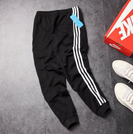 QUẦN THỂ THAO NAM DÀI 3 SỌC TRẮNG ỐNG BÓ JOGGER – MS111