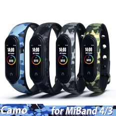 Dây đeo đồng hồ thay thế bằng silicone họa tiết tự chọn cho Xiaomi Mi Band 4 3 (chỉ có dây đeo) – INTL