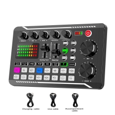 Thẻ âm thanh Bluetooth 5.0 16 Hiệu ứng âm thanh Bộ trộn giảm tiếng ồn Tai nghe Mic cho điện thoại PC Máy tính DJ Music Studio Party