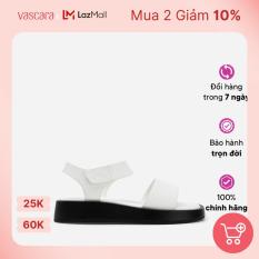 [15.03 – 17.03 |VOUCHER 60K |MUA 2 GIẢM 10%] Vascara Giày Sandal Đế Bánh Mì Quai Ngang Vân Kì Đà – SDK 0334