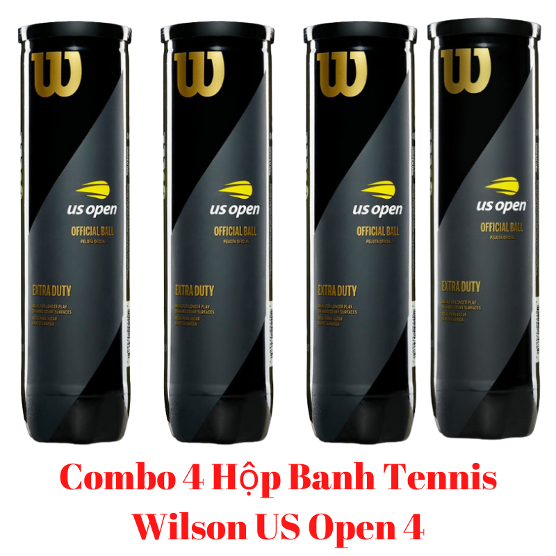 [HCM]Combo 4 Hộp Banh Tennis Wilson US Open 1 Hộp 4 Trái