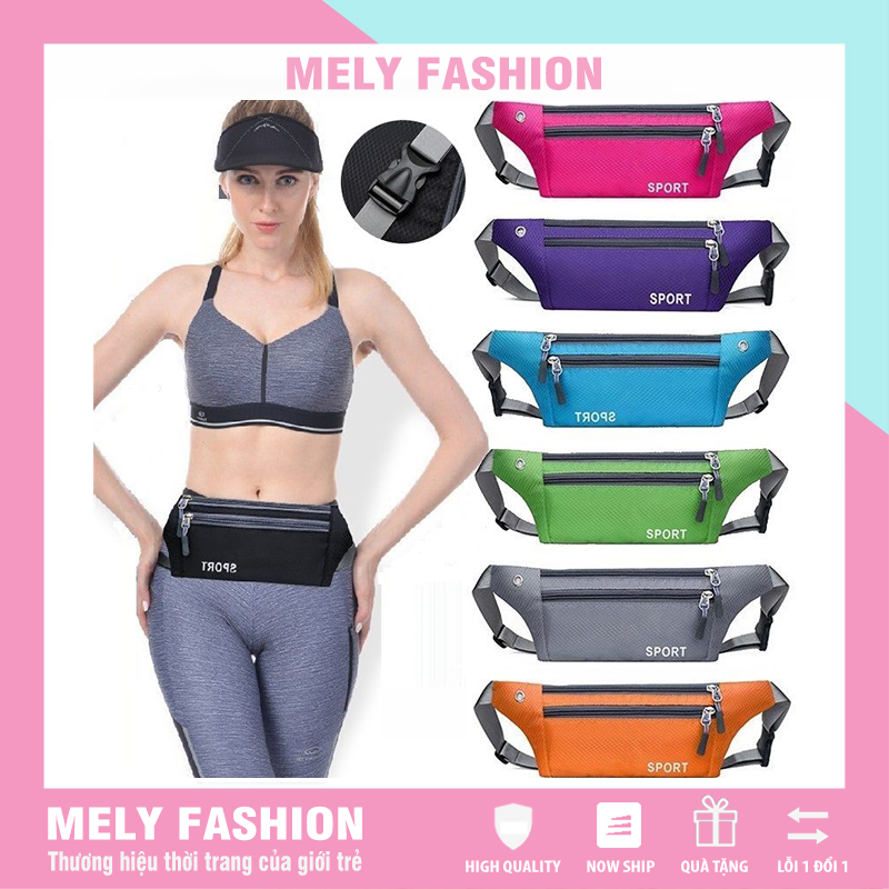 Túi đeo chéo hông bụng chạy bộ thể thao nam nữ mini chống thấm nước 3 ngăn nhỏ gọn cực kỳ tiện dụng MELY FASHION TV01