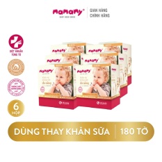 Combo 6 hộp khăn khô 180 tờ Mamamy đa năng dùng thay khăn sữa không chứa huỳnh quang an toàn cho trẻ sơ sinh