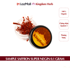 Saffron Kingdom Herb nhụy hoa nghệ tây Iran hộp mẫu thử 0.1 gram, hàng chính hãng super negin thượng hạng
