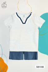 SS138 Bộ cộc La Pomme kẻ ngang